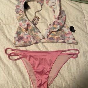 Pacsun ruffle bikini top & Victoria secret bottoms